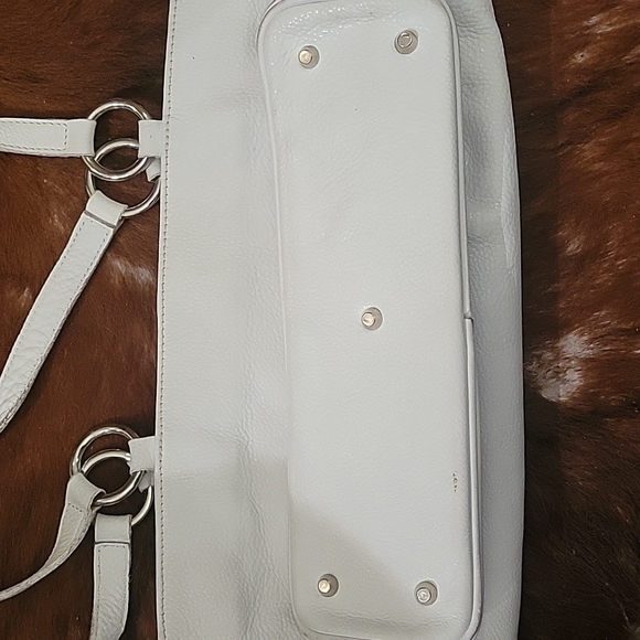 Custom White and Pink "C" Genuine Leather Shoulder Bag - Picture 2 of 4